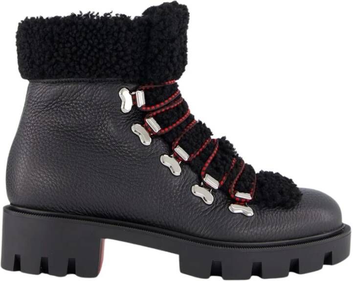Christian Louboutin Zwarte Shearling Outdoor Laarzen