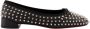 Christian Louboutin Zwarte Spikes Leren Ballerina's - Thumbnail 1