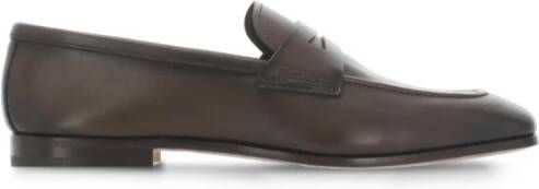 Church's Bruine leren loafers met ronde neus