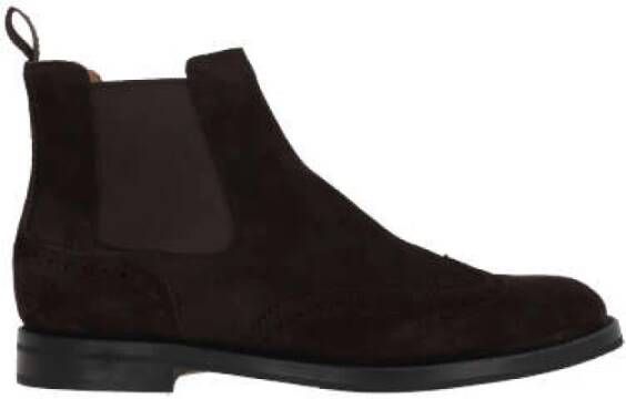 Church's Bruine Suède Chelsea Laarzen Full-Brogue Brown Dames