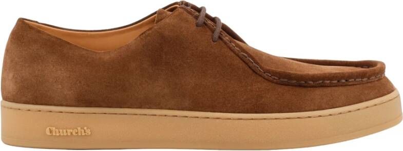 Church's Bruine Veterschoenen Platte zool