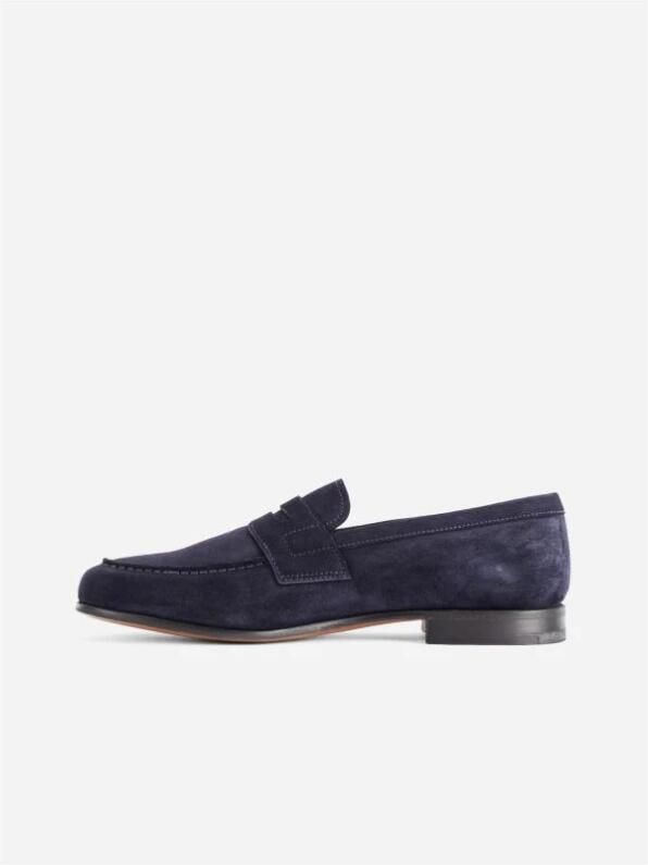 Church's Blauwe Suède Mocassin met Leren Zool - Foto 3