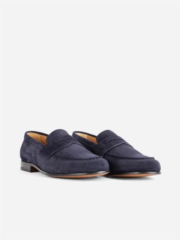 Church's Blauwe Suède Mocassin met Leren Zool - Foto 4