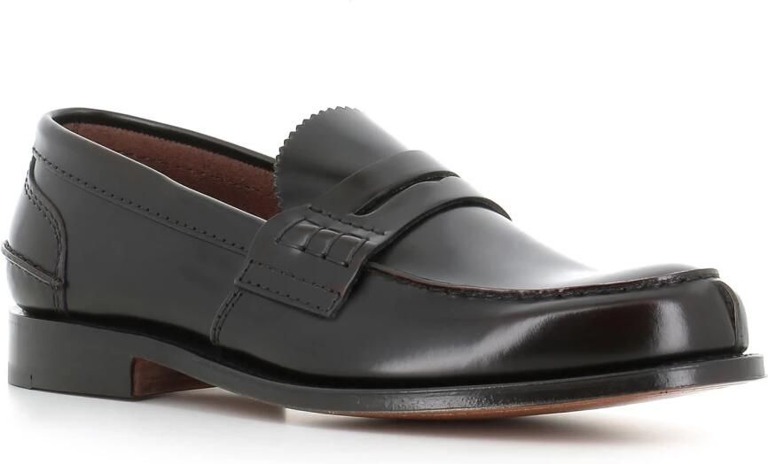 Church's Ebony Leren Loafer met Borstelafwerking