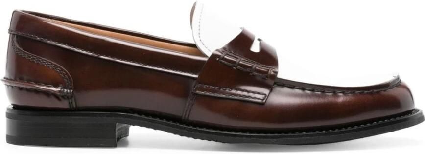 Church's Leren Loafers met Patent Effect Brown Dames
