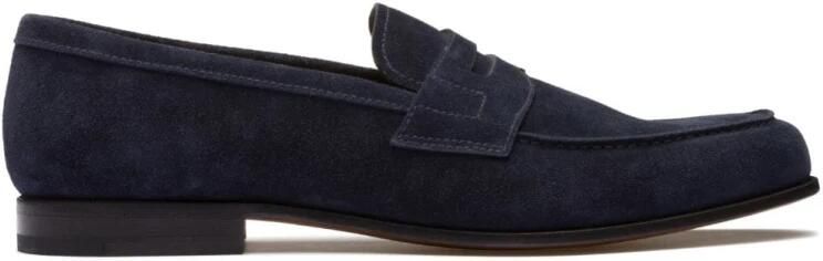 Church's Blauwe Suède Mocins Blue Heren
