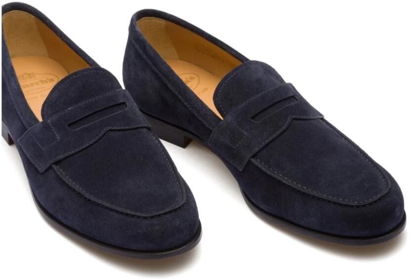 Church's Blauwe Suède Mocins Blue Heren - Foto 4