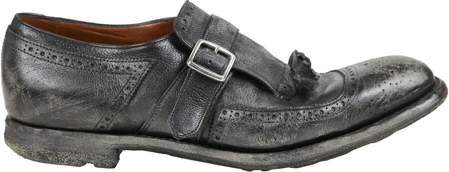 Church's Zwarte Suède Monnik Schoenen met Brogue Black Heren - Foto 3