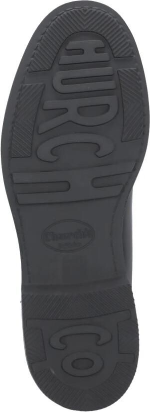 Church's Zwarte Leren Enkellaarzen met Elastische Banden