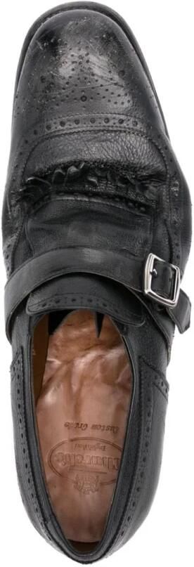 Church's Zwarte Suède Monnik Schoenen met Brogue Black Heren - Foto 3
