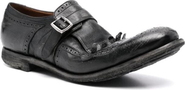 Church's Zwarte Suède Monnik Schoenen met Brogue Black Heren - Foto 5