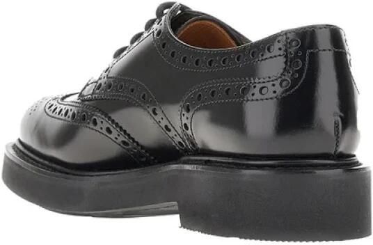 Church's Zwarte platte schoenen met rubberen zool