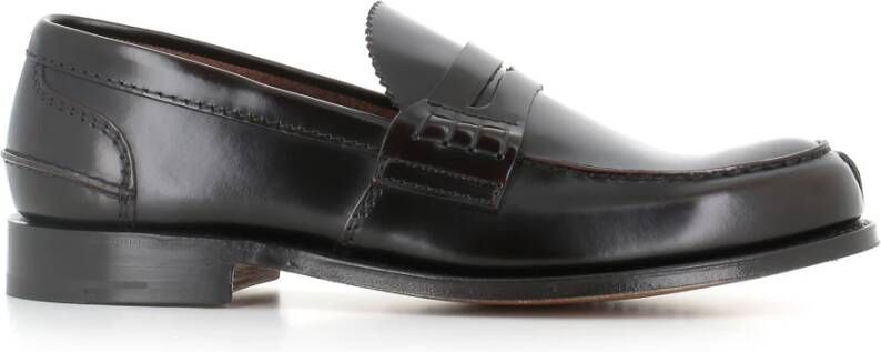Church's Ebony Leren Loafer met Borstelafwerking