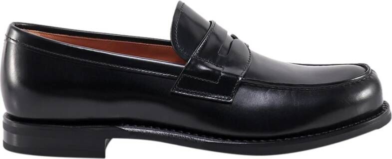 Church's Italiaanse Leren Loafer Schoenen Aw22 Black Heren