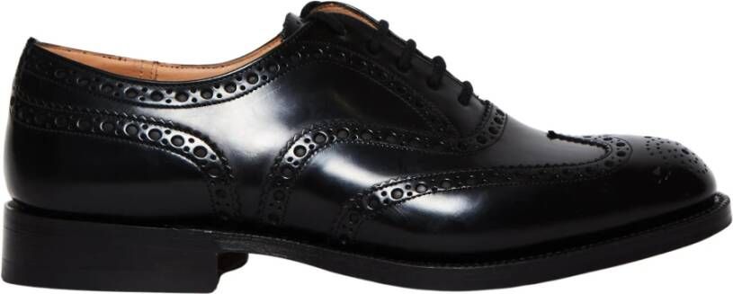 Church's Klassieke zwarte leren schoen Black Heren