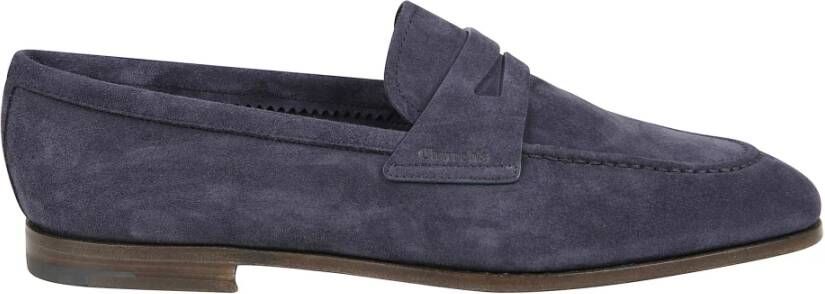 Church's Suède Loafers Leren Zool Ongevoerd