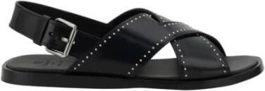 Church's Verstelbare leren sandalen met kruisbanden Black Dames