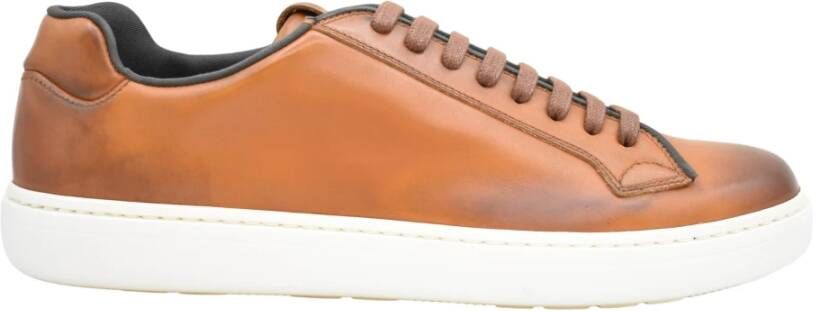 Church's Walnut Boland Lage Veterschoenen van Leer Oranje Heren