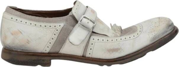 Church's Vintage Leren Loafers met Franjedetail White Heren