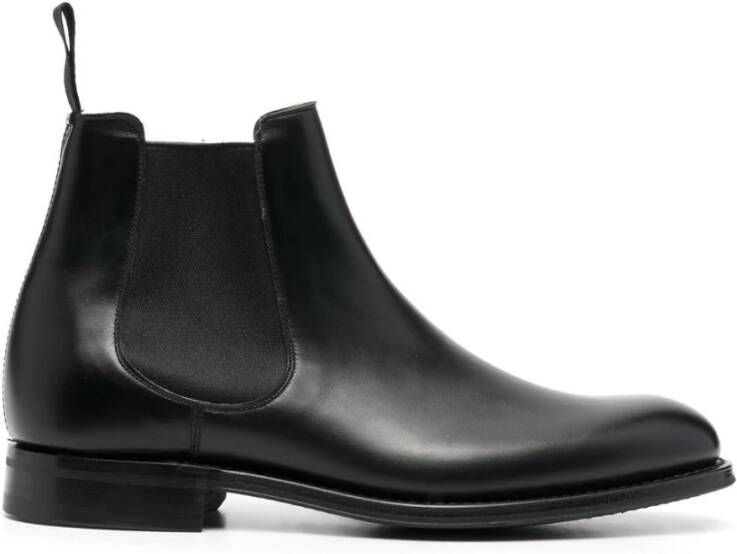 Church's Zwarte Chelsea Laarzen met Rubberen Zool Black Heren