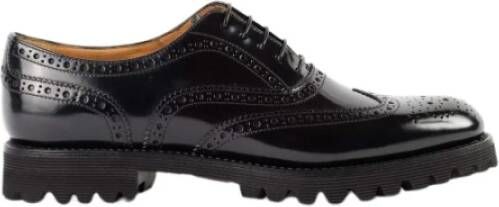 Church's Zwarte glanzende leren Oxford schoenen Black Dames