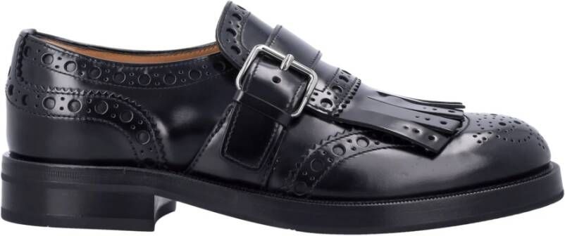 Church's Zwarte leren brogue monniksband schoenen