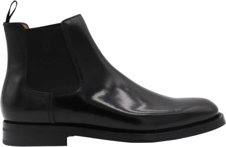 Church's Boots Black Calf Leather Ankle Boots in zwart