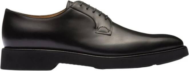 Church's Zwarte Leren Derby Schoenen Vetersluiting Black Heren