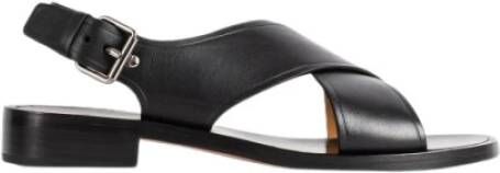 Church's Zwarte Leren Gekruiste Band Sandalen - Foto 2