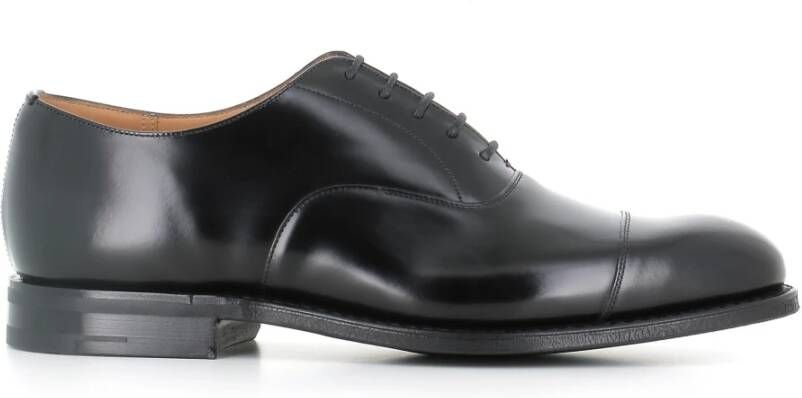 Church's Zwarte Oxford platte schoenen