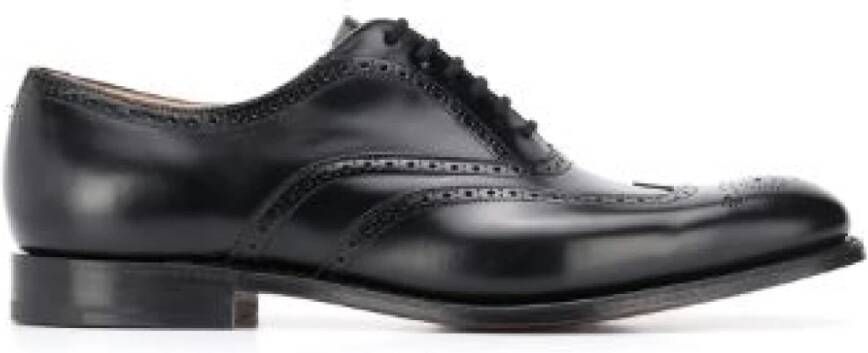 Church's Zwarte platte schoenen voor de moderne heer Black Heren