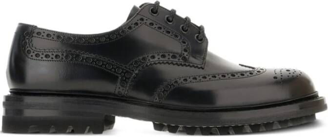 Church's Zwarte Zijde & Nylon Platte Schoenen