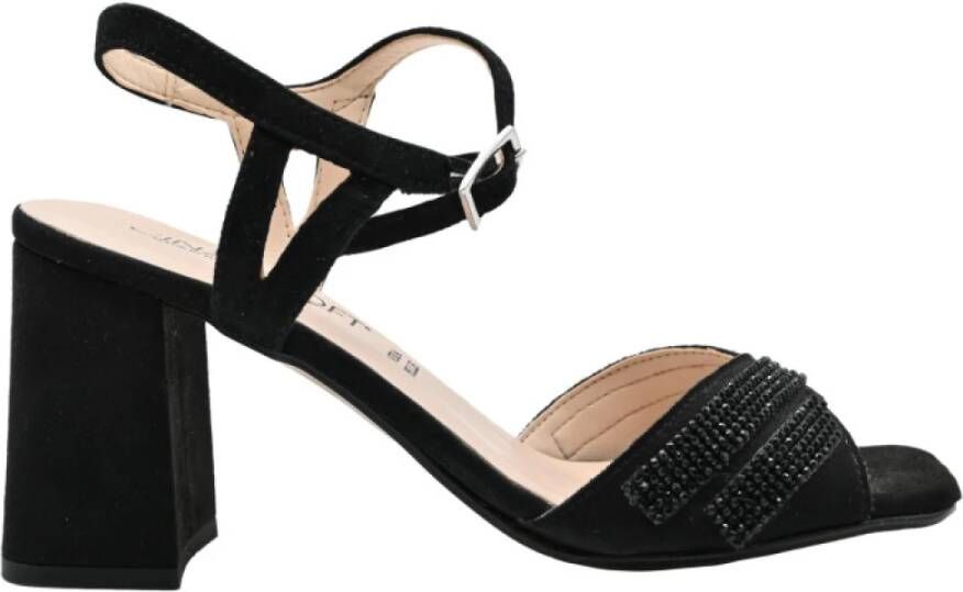Cinzia Soft Elegant High Heel Sandals in Black Dames