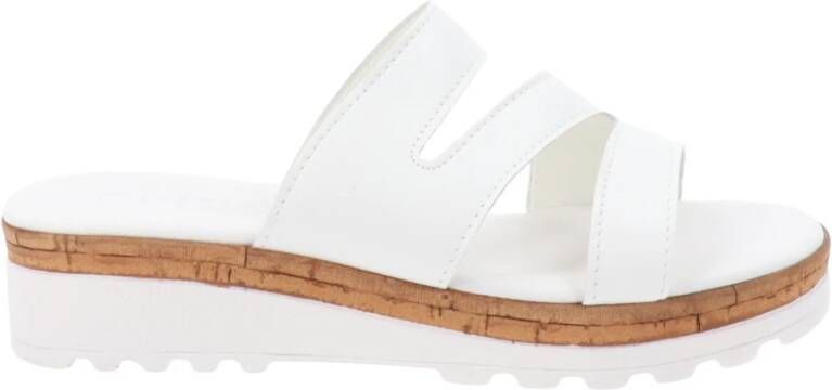 Cinzia Soft Flat Sandals White Dames