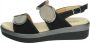 Cinzia Soft Zwarte spiegelfinish platte sandalen Black Dames - Thumbnail 6
