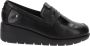 Cinzia Soft Leren Damesloafers Black Dames - Thumbnail 1