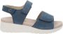Cinzia Soft Leren Damessandalen met Klittenbandsluiting Blue Dames - Thumbnail 8