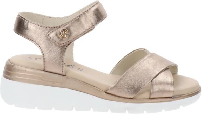 Cinzia Soft Leren sandalen voor vrouwen Beige Dames