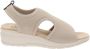 Cinzia Soft Stoffen Dames Sandalen Stijlvol Comfort Beige Dames - Thumbnail 1