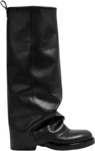 Circus Hotel Zwarte Biker Leren Laarzen Black Dames