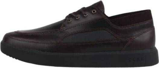 Clae Monterey Leren en Katoenen Sneakers Brown Heren