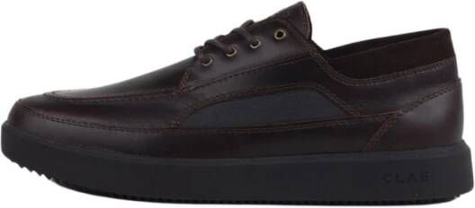 Clae Monterey Leren en Katoenen Sneakers Brown Heren