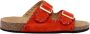 Claris Virot Python sandalen met gouden messing studs Red Dames - Thumbnail 1