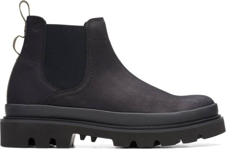Clarks Zwarte Top Booties Black Heren