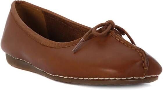 Clarks Ballerina freckle dk tan Brown Dames