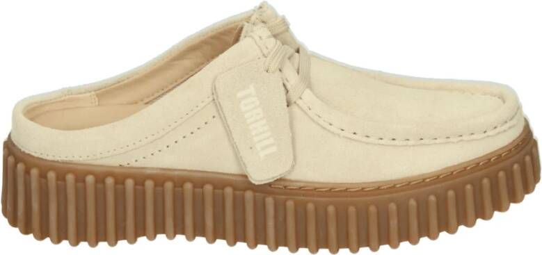 Clarks TORHILL MULE Dames slippersPopulaire damesschoenen Wit beige