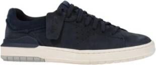 Clarks Blauwe Nubuck Leren Sneaker met Rubberen Zool