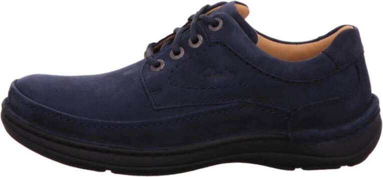 Clarks Blauwe Nubuck Veterschoenen voor Heren