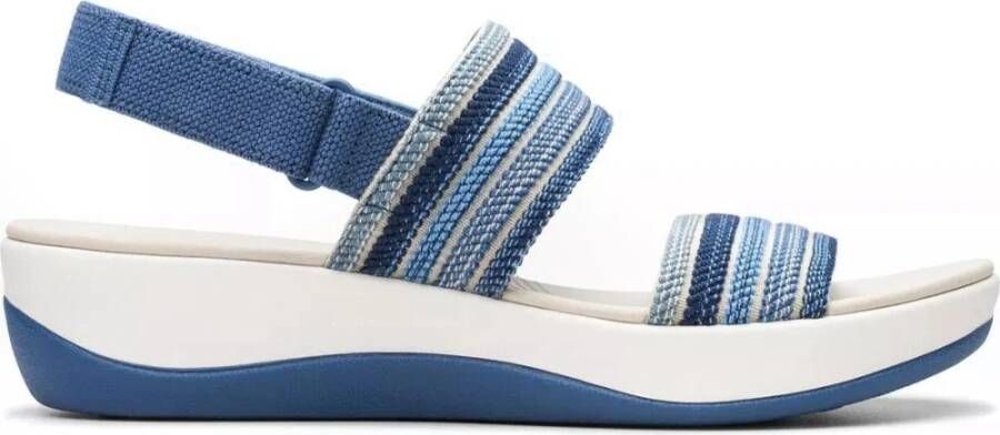 Clarks Blauwe Platte Sandalen voor Vrouwen Blue Dames