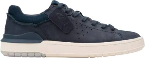 Clarks Blauwe Retro Sneakers met Modern Comfort